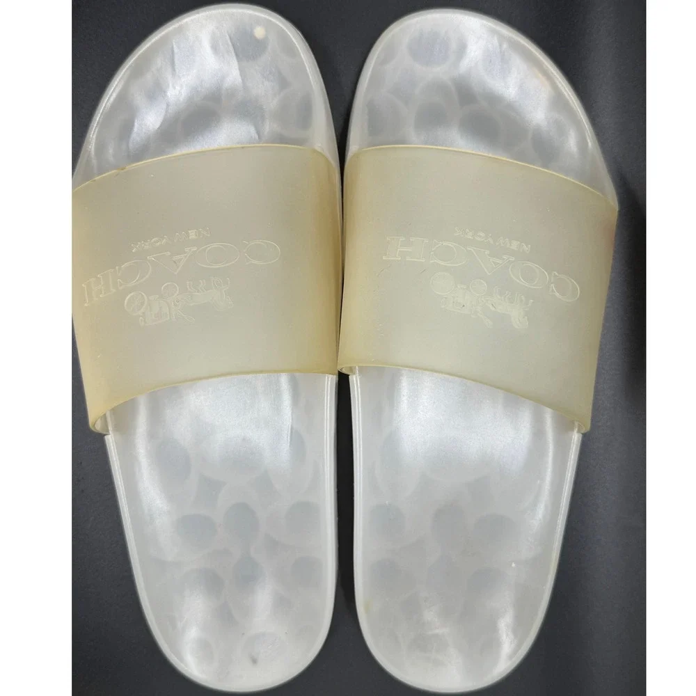 Coach Ulyssa Translucent Jelly Slides Sandals Women Size 11